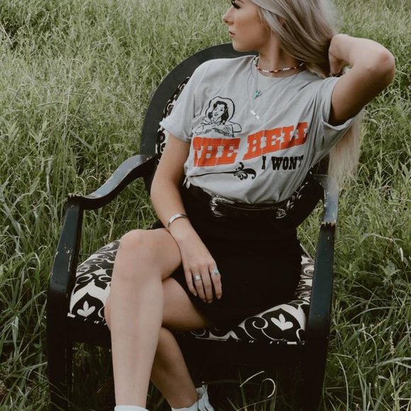 THE HELL I WON’T Handmade Graphic Tee - Picture 4 of 11